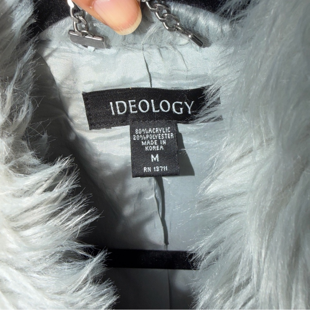 Ideology Light Gray Teddy Jacket - image 4